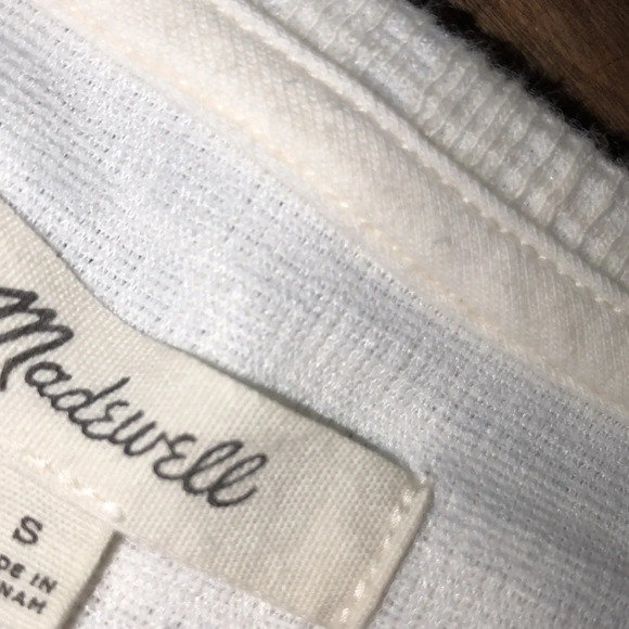 Madewell size small ivory cold shoulder top - Picture 8 of 10
